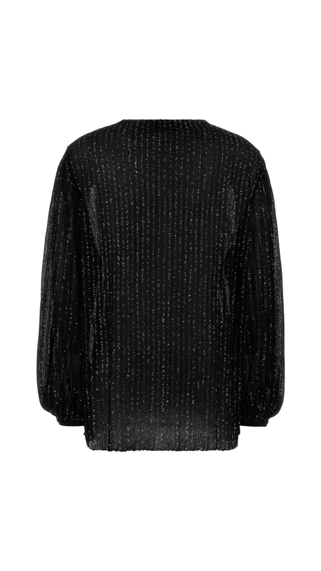 Ribbed Viscose Lamé Blouse with Sequins