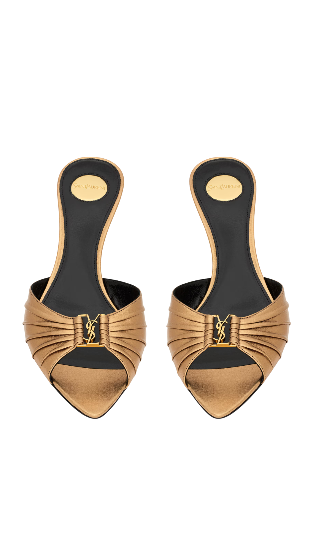 Babylone Mules in Metallic Leather