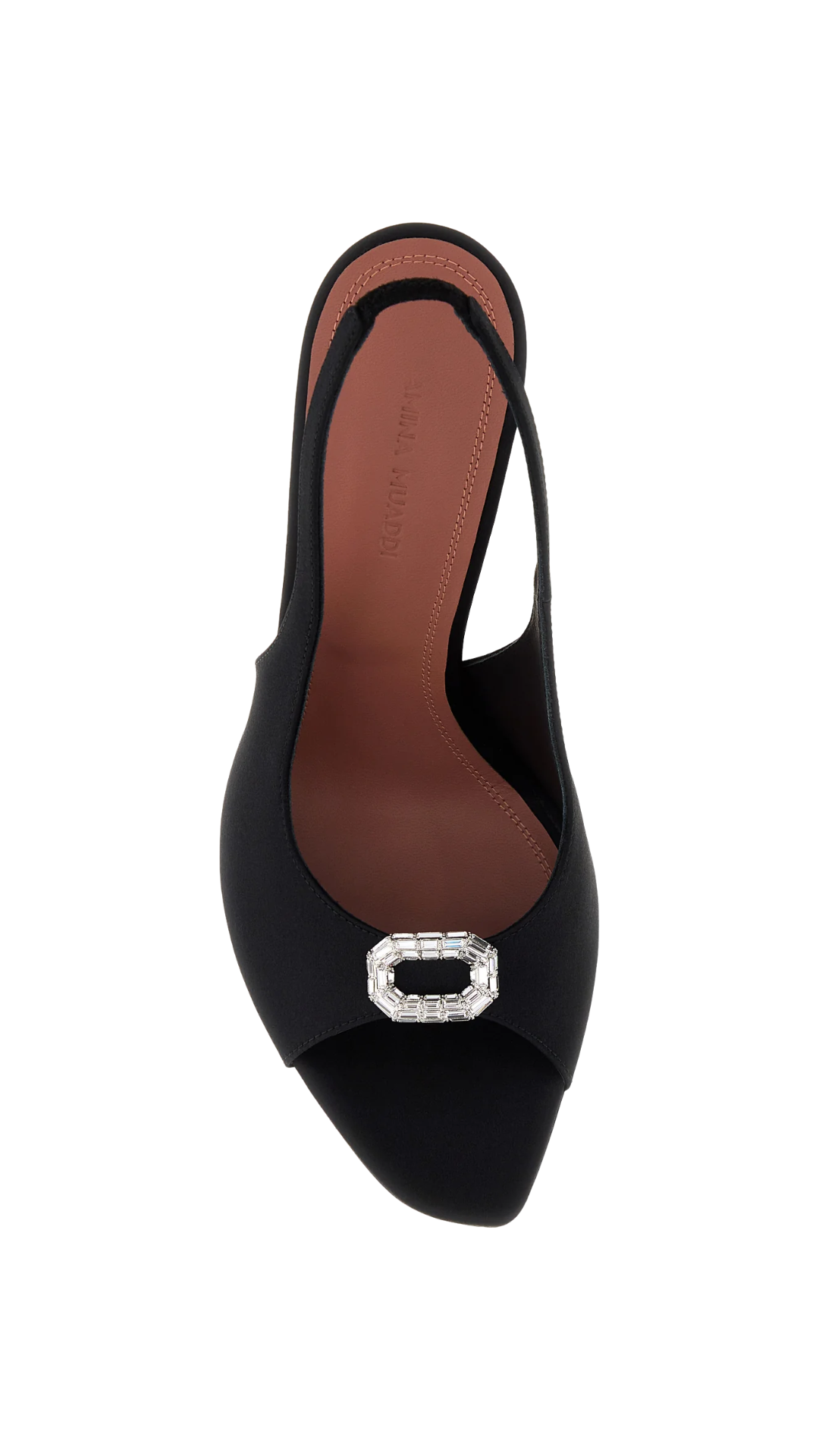 Mini Camelia Sandals in Black Satin