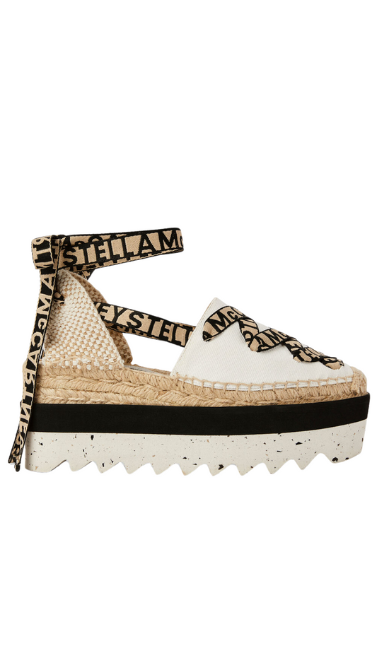 Gaia Platform Espadrilles in White