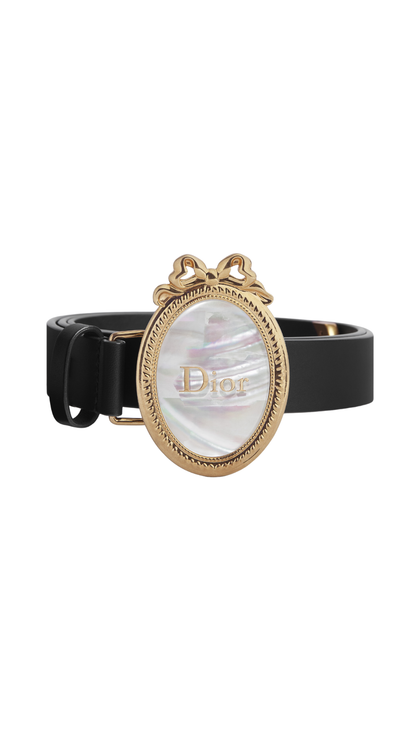 Dior Médaillon Belt Black Smooth Calfskin, 25 MM