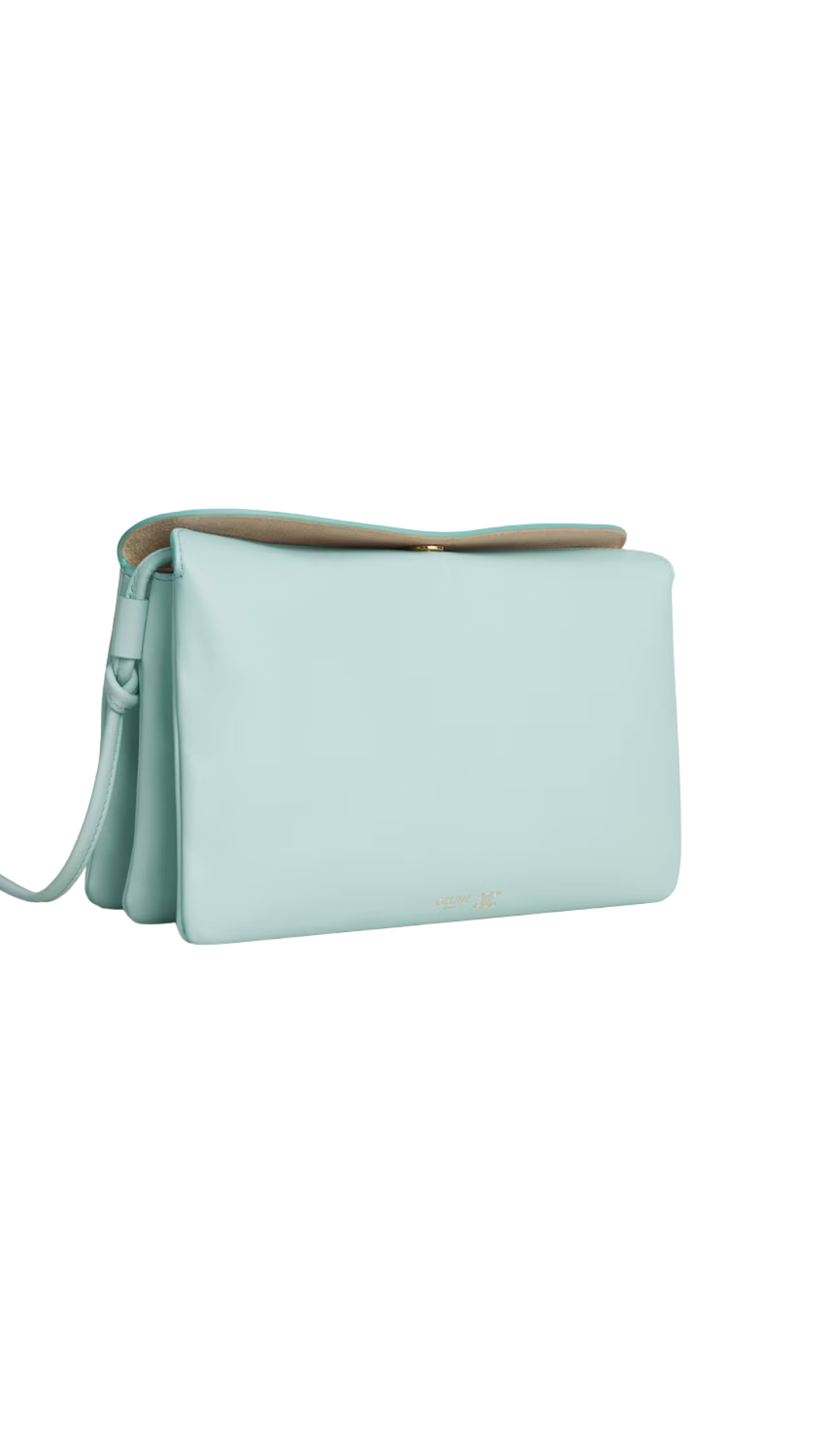 Trio Flap in Smooth Lambskin in Powder Blue