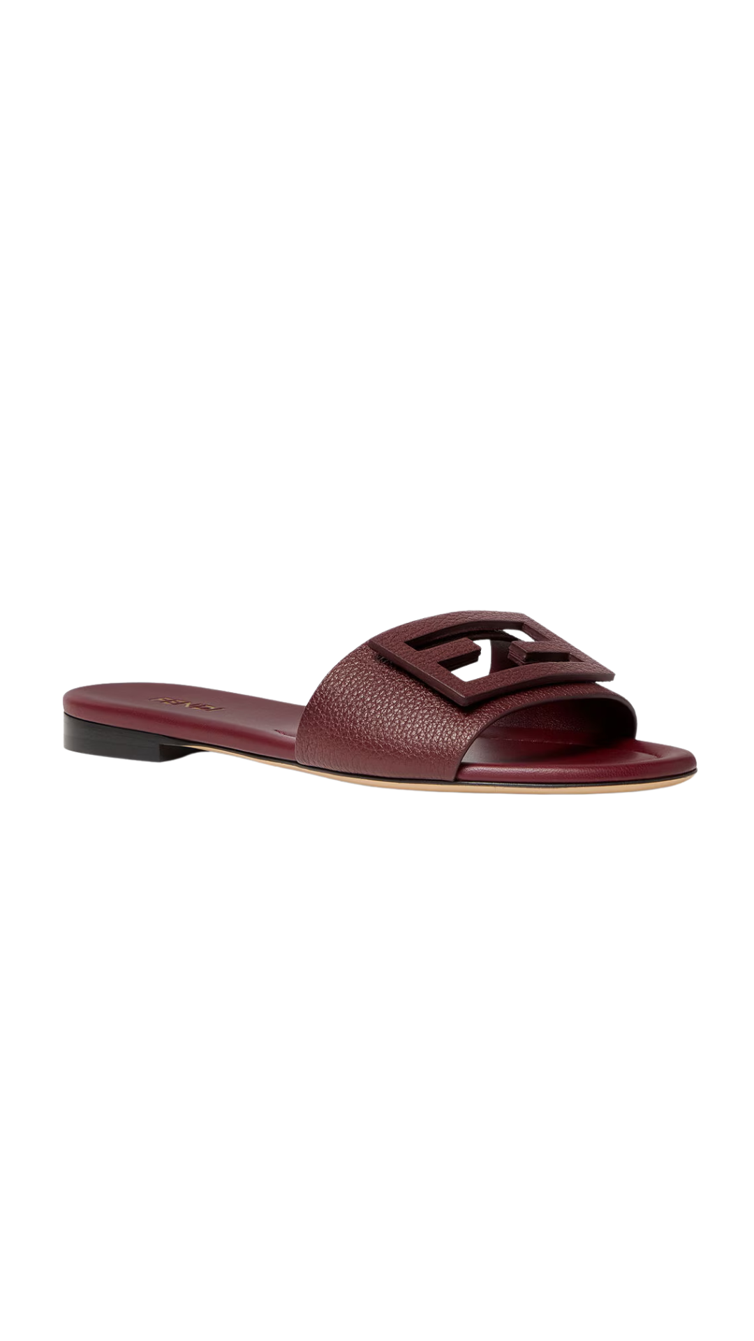 Baguette in Burgundy Leather Slides