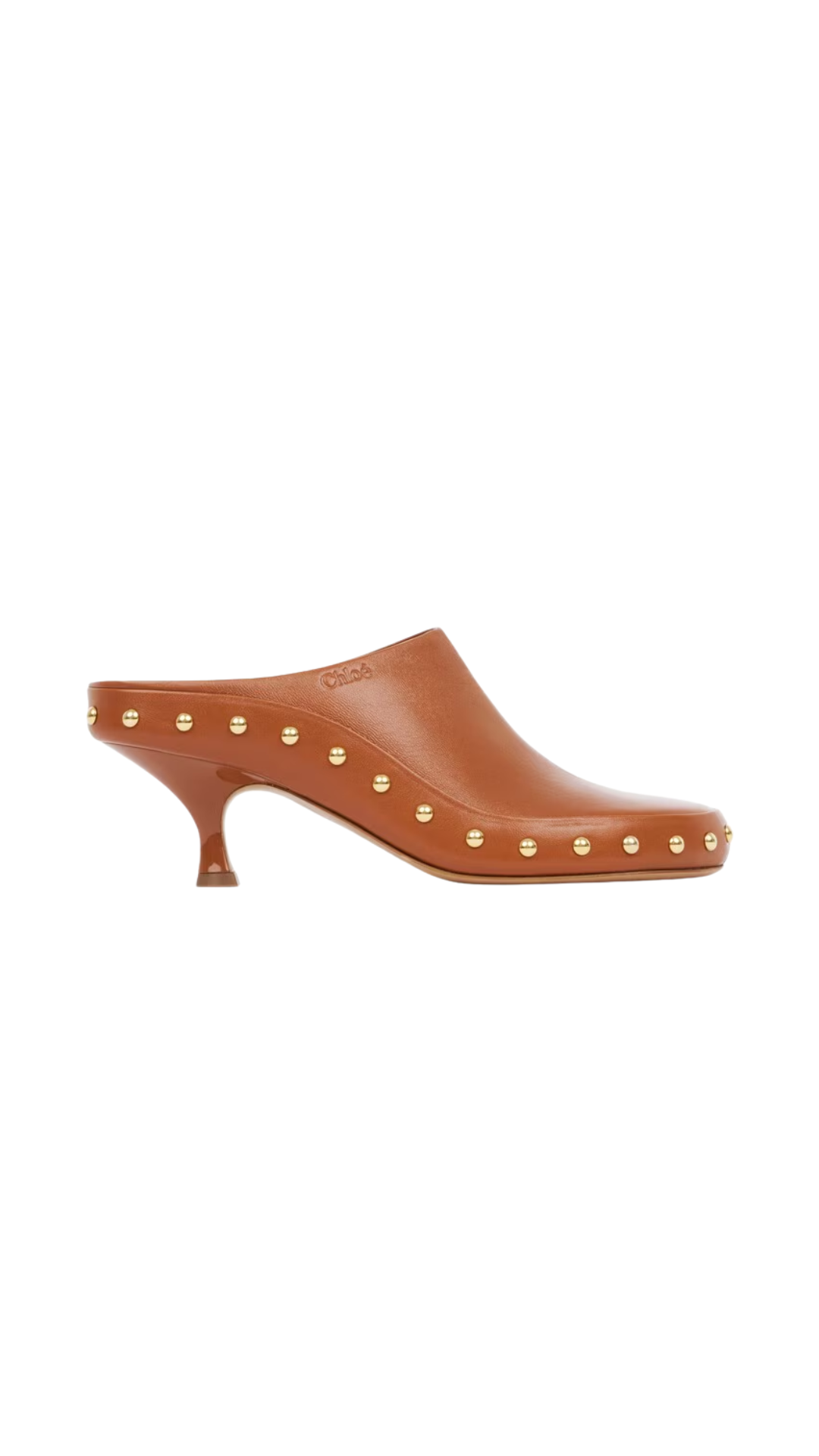 Junie Heeled Mule in Ginger Brown