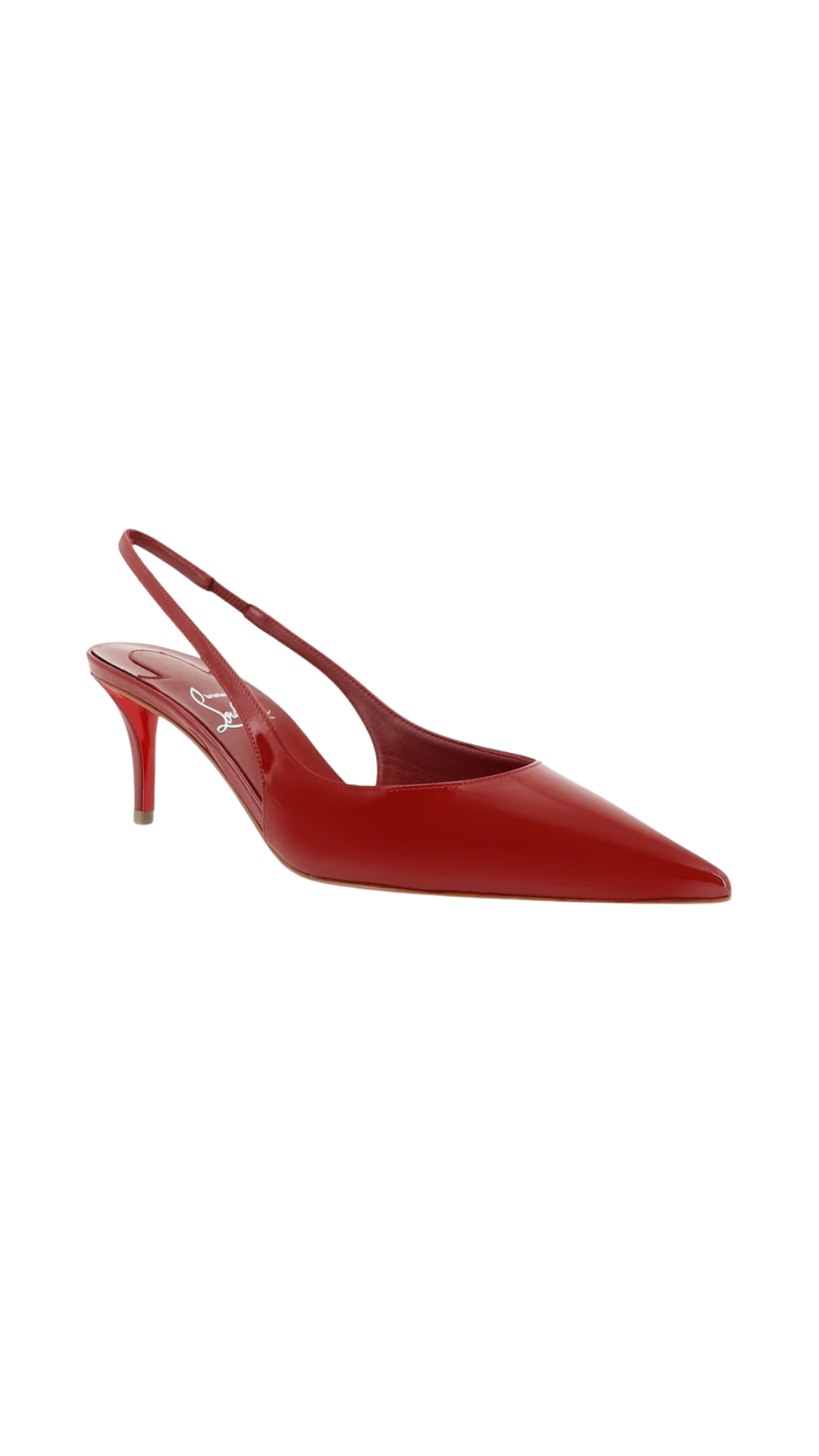 Miss Z Sling Back Slingback Pumps Patent Calf Leather in Blush