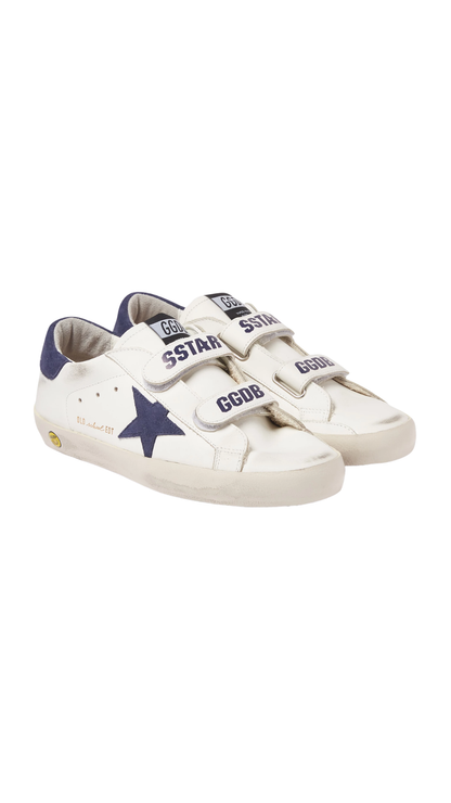 Old School Sneakers With Suede in White