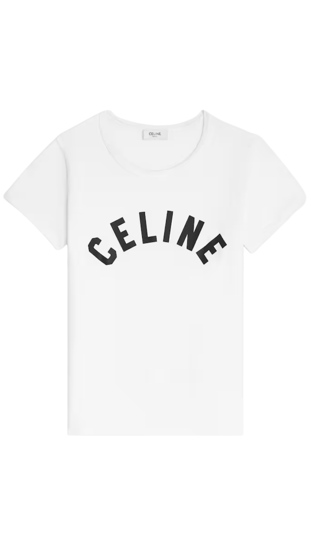 T-Shirt in Ribbed Cotton Jersey in White