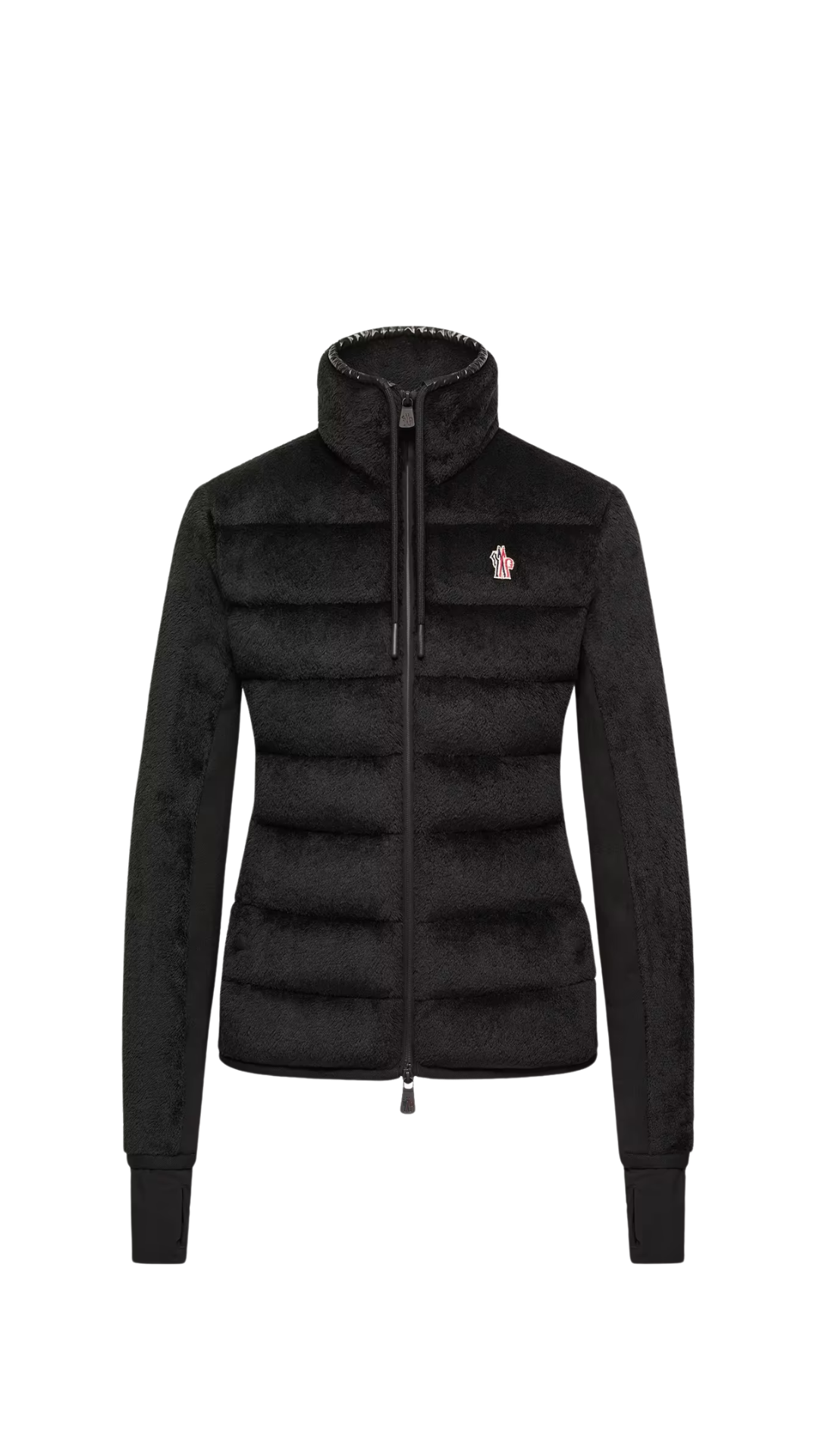 Polartec® Padded Zip-Up Sweatshirt in Black