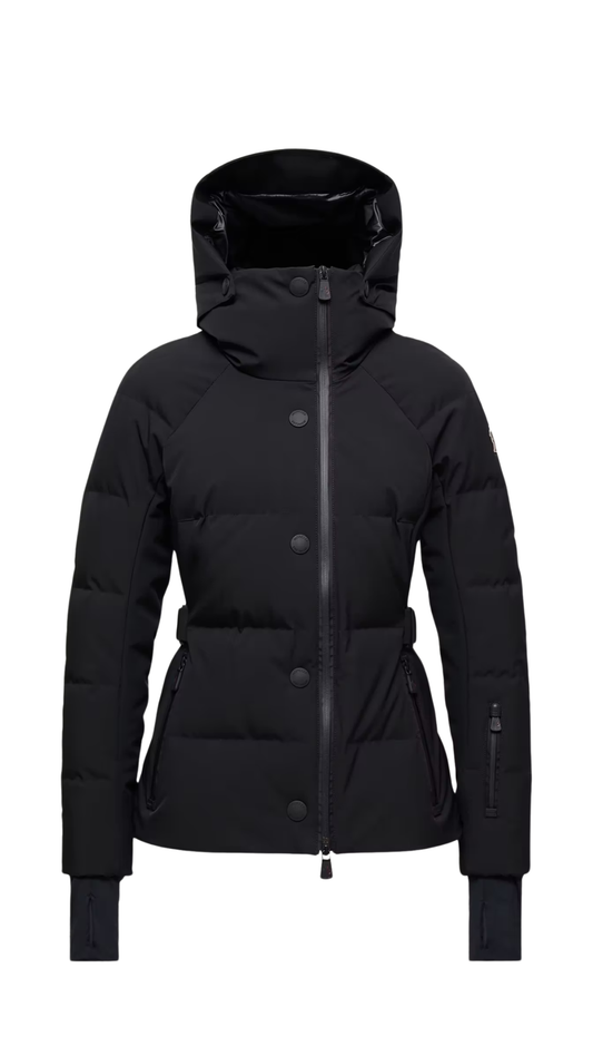 Guyane Hooded Insulated Ski Jacket in Black