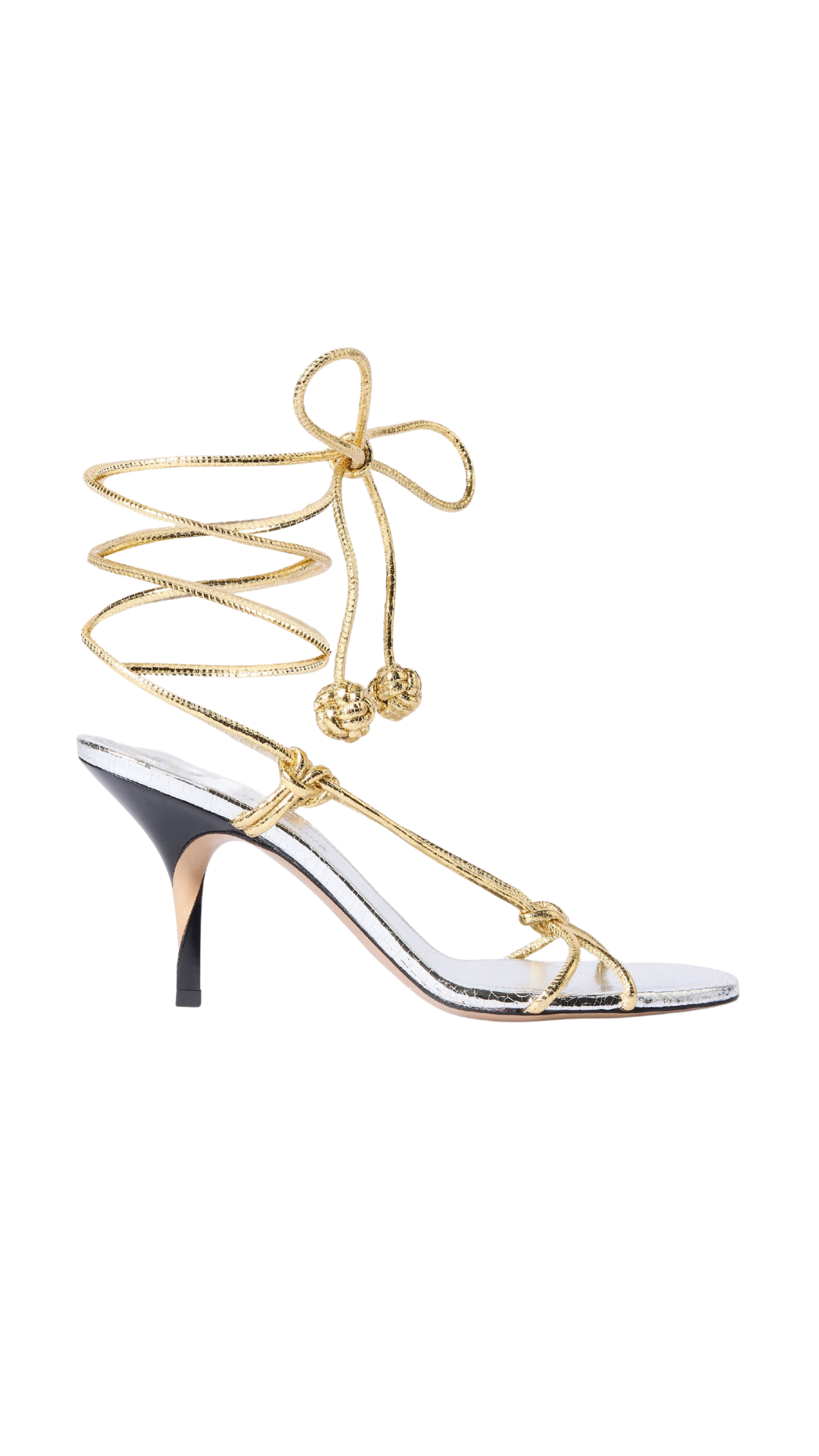 The Tourni Sandals in Gold / Silver