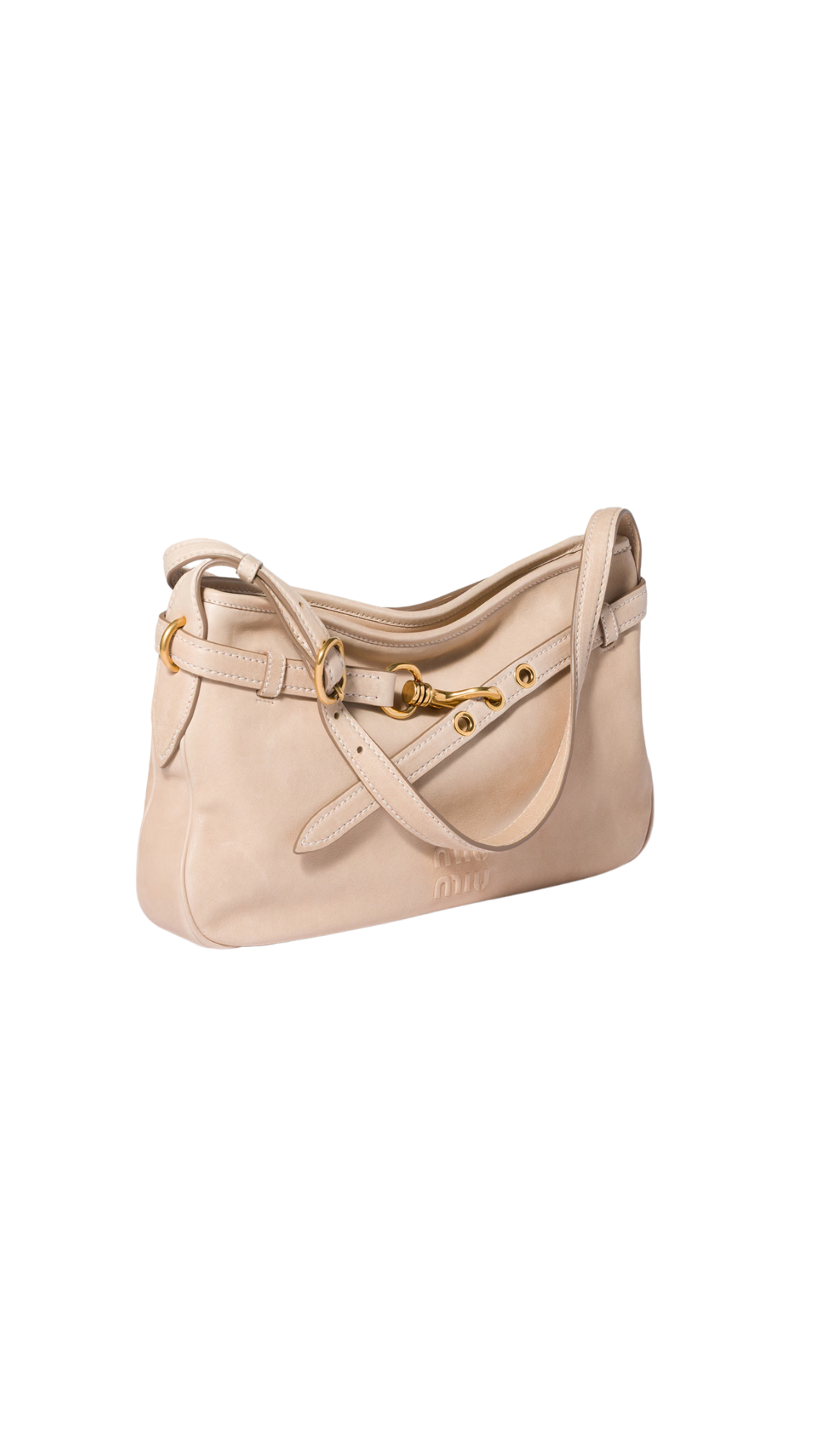 Aventure Nappa Leather Bag in Sand Beige