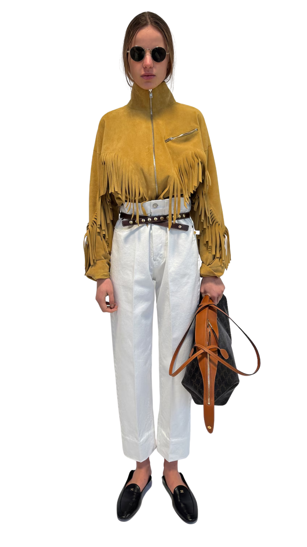 Boyfriend Jeans 002 in Heavy Cotton Twill in White Heavy Stone Wash