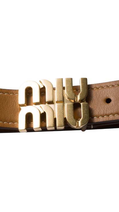 Leather Belt in Caramel