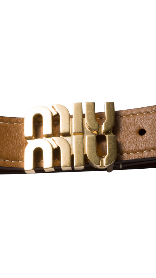Leather Belt in Caramel