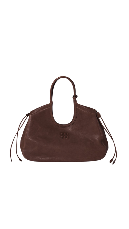 Ivy Nappa Leather Shopping Bag in Briarwood