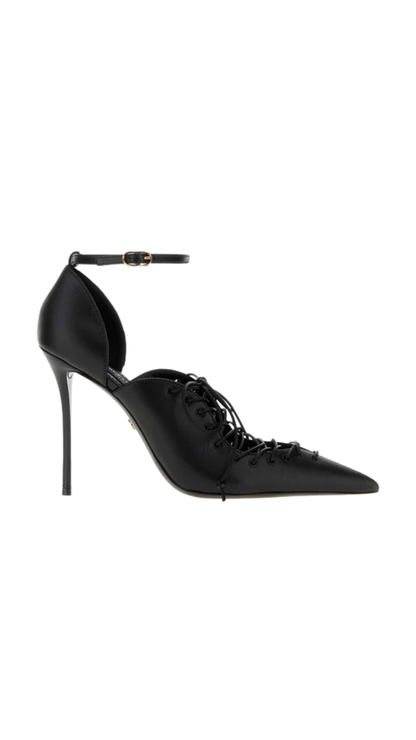 Calfskin Pumps in Black Leather Outsole