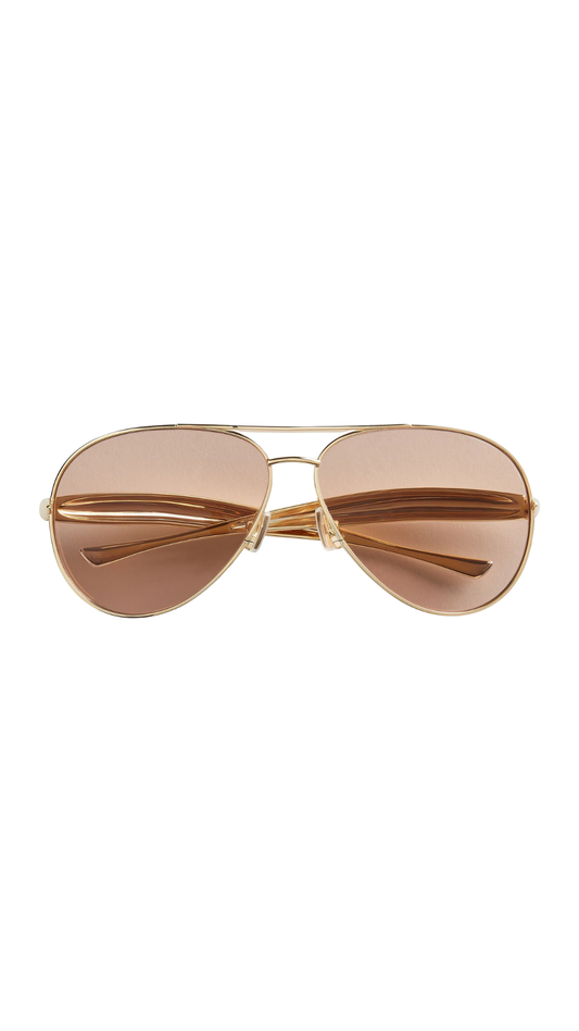 Sardine Aviator Sunglasses in Gold/Brown