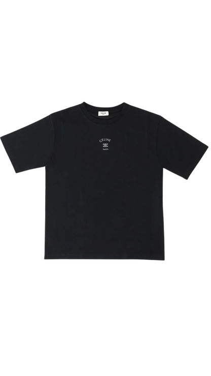 Loose T-Shirt in Black Cotton Jersey