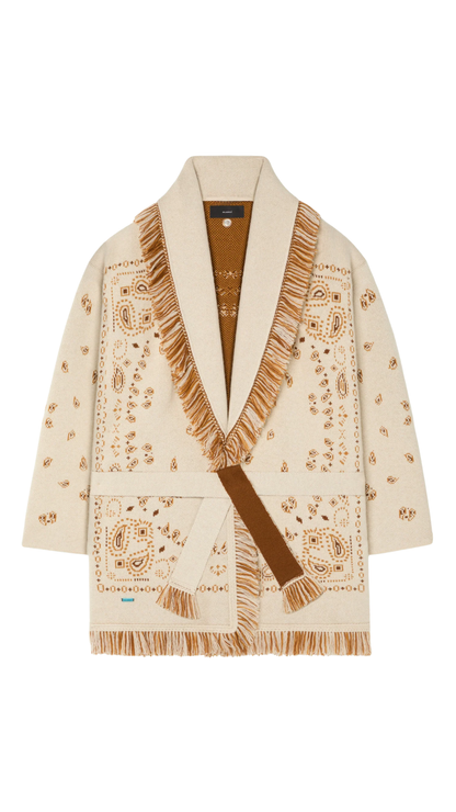 Bandana Jacquard Cardigan in Canvas/Multicolor