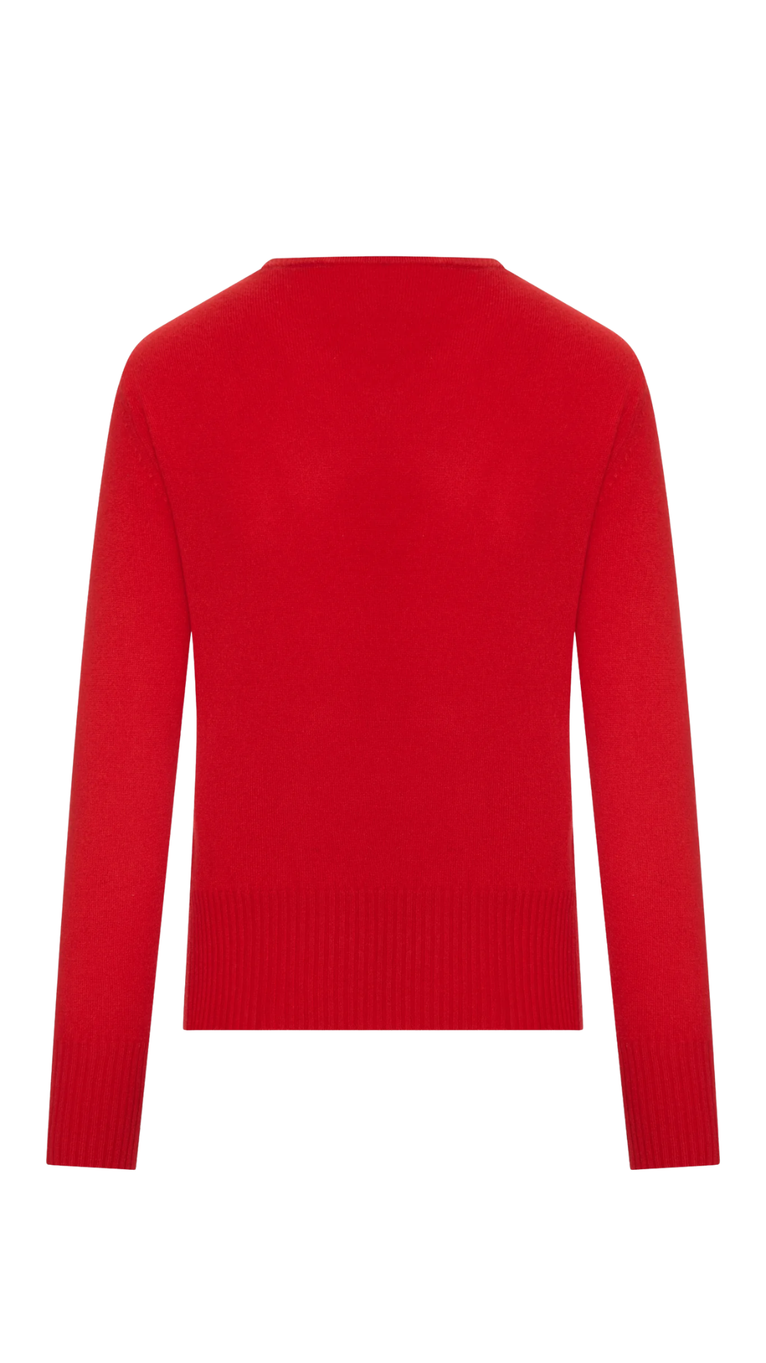 Cashmere V-Neck Sweater in Red