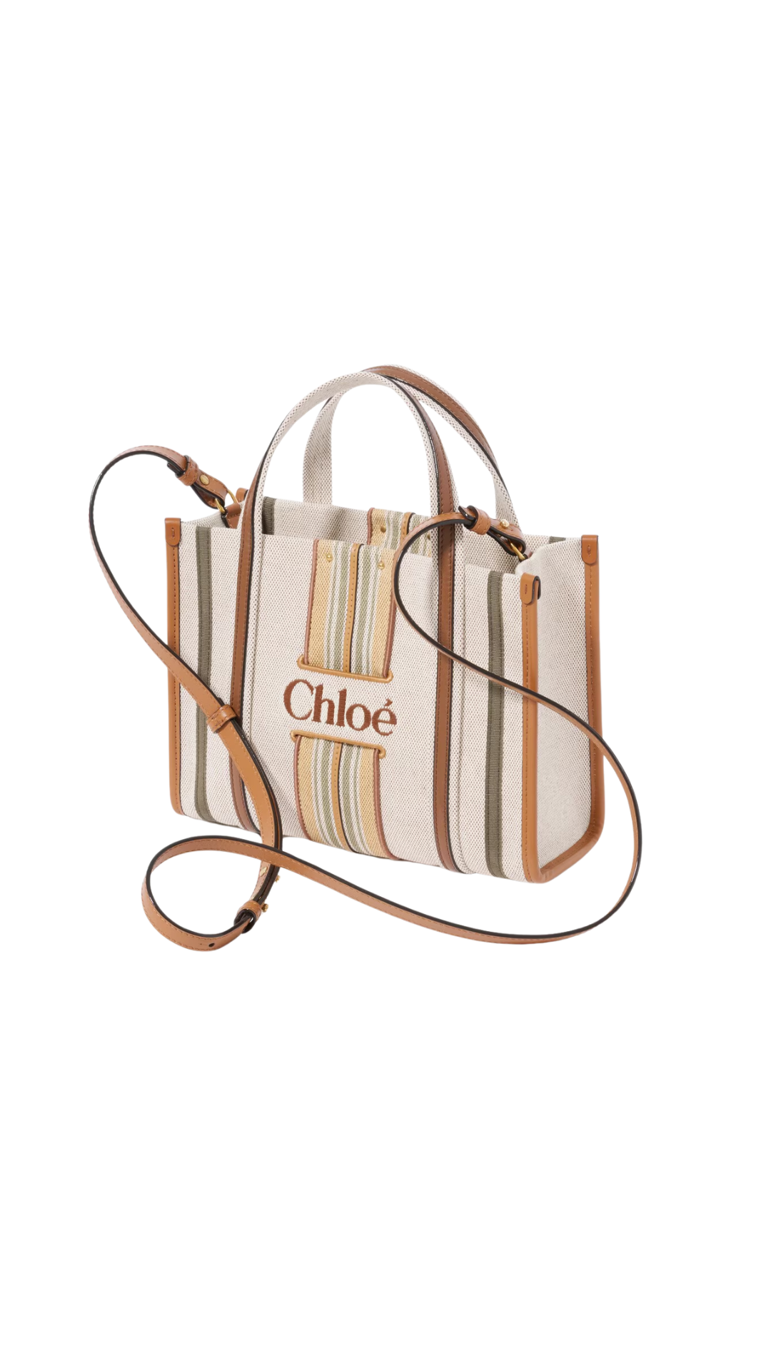 Small Woody Loop Tote Bag in Pure Brown
