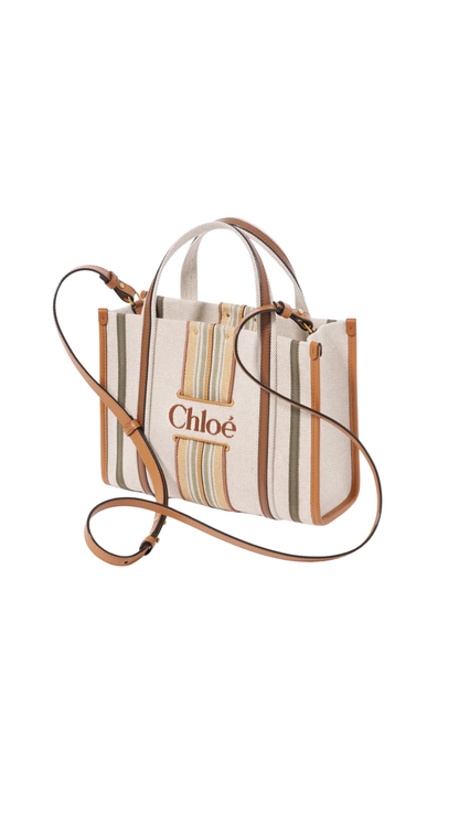 Small Woody Loop Tote Bag in Pure Brown