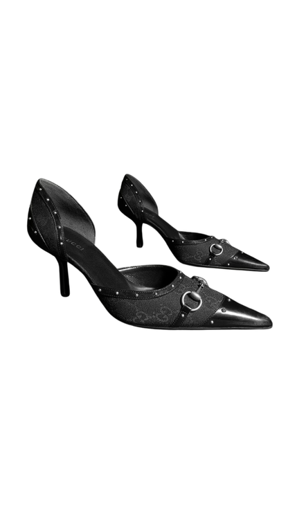 Women's Savoy Pump in Black GG Canvas