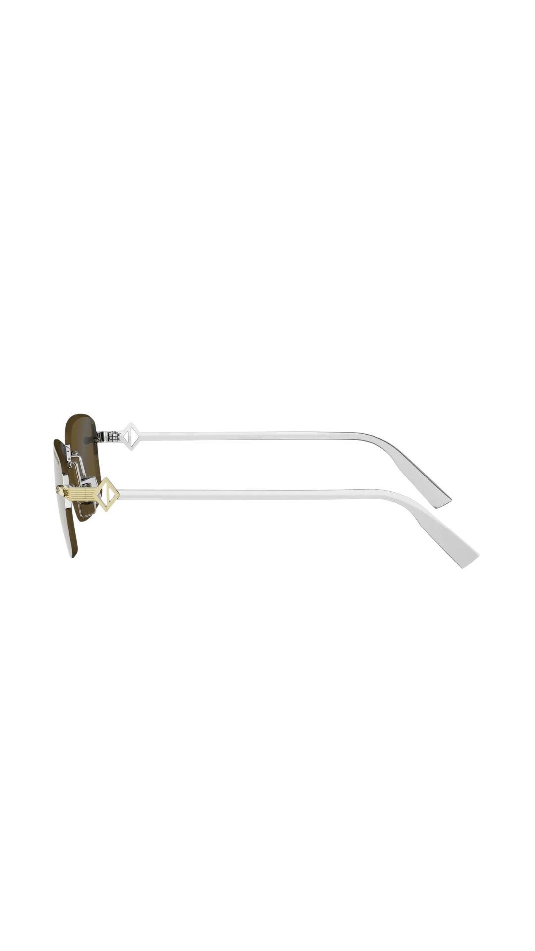 Square Frame Sunglasses in Silver/Gold