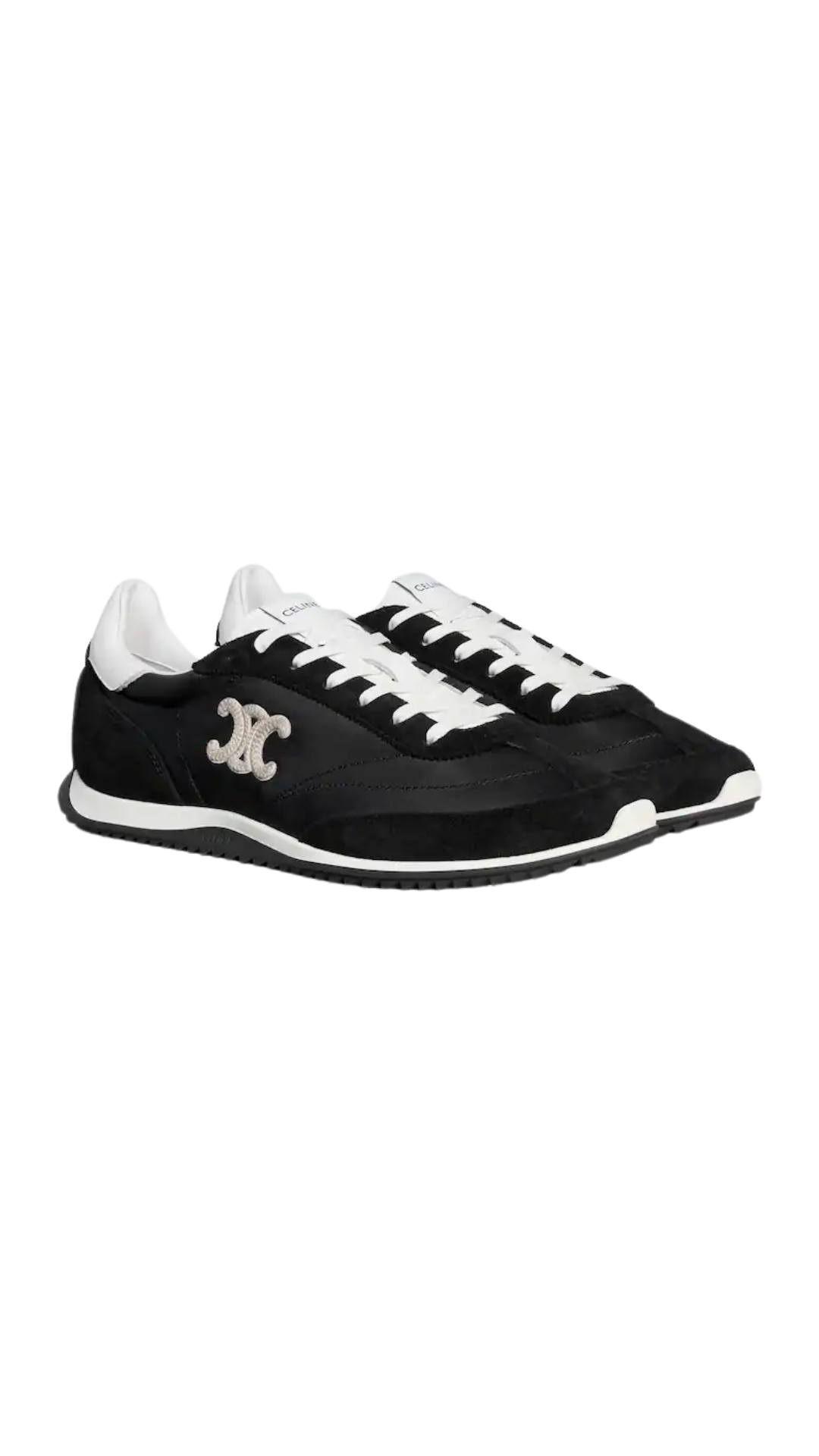 Racer sneaker in Black Nylon, Suede Calfskin and Calfskin
