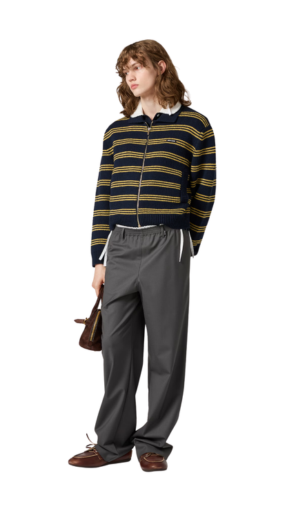 Wool and Cashmere Cardigan in Navy