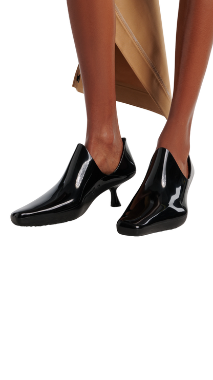 Emily PVC Ankle Boots in Black