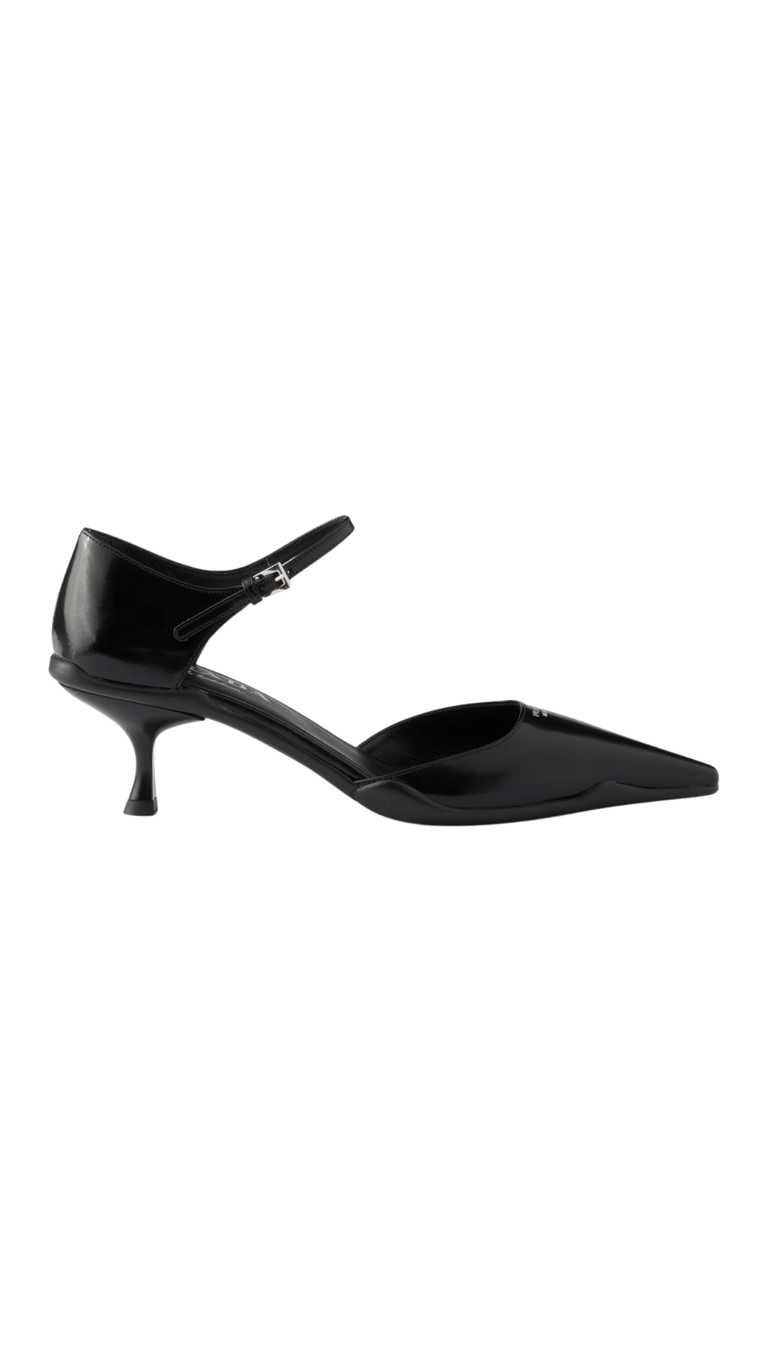 Brushed Leather D'Orsay Pumps in Black