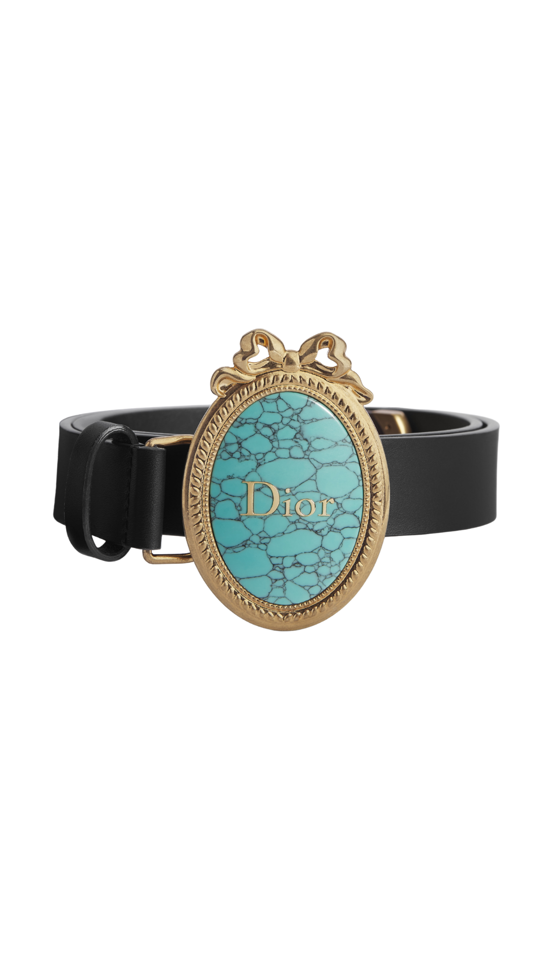 Dior Médaillon Belt in Black Smooth Calfskin, 25 MM