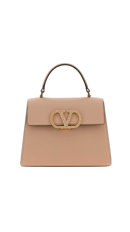 Small Vsling Handbag With Jewel Logo in Pink