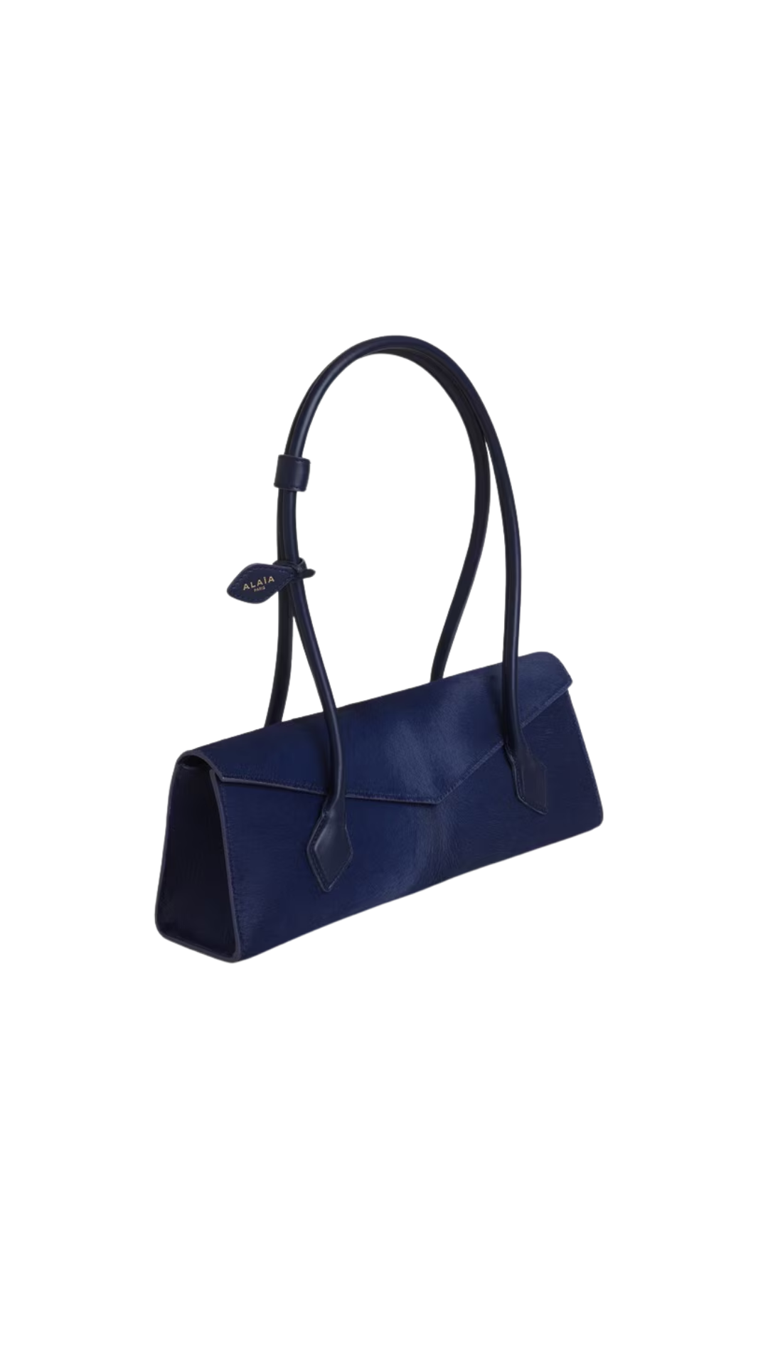 Le Teckel Flap Medium Bag in Blue Haircalf