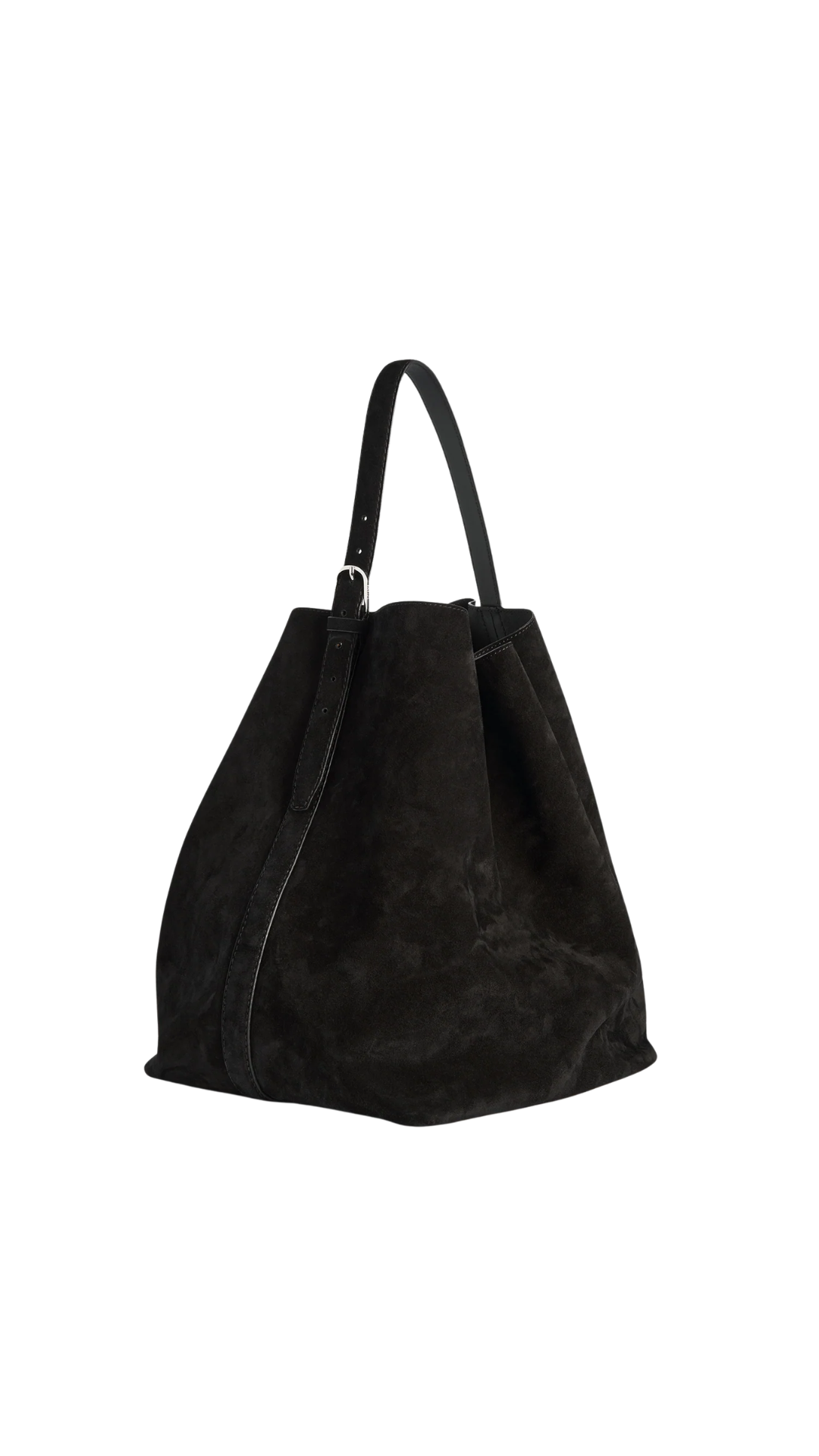 Belted Suede Tote Espresso