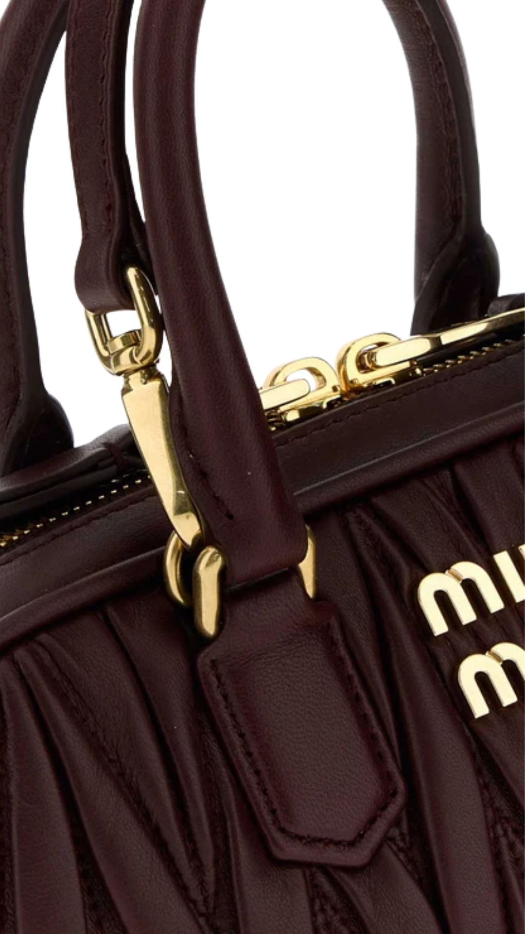 Arcadie Matelassé in Burguendy Nappa Leather Mini-Bag