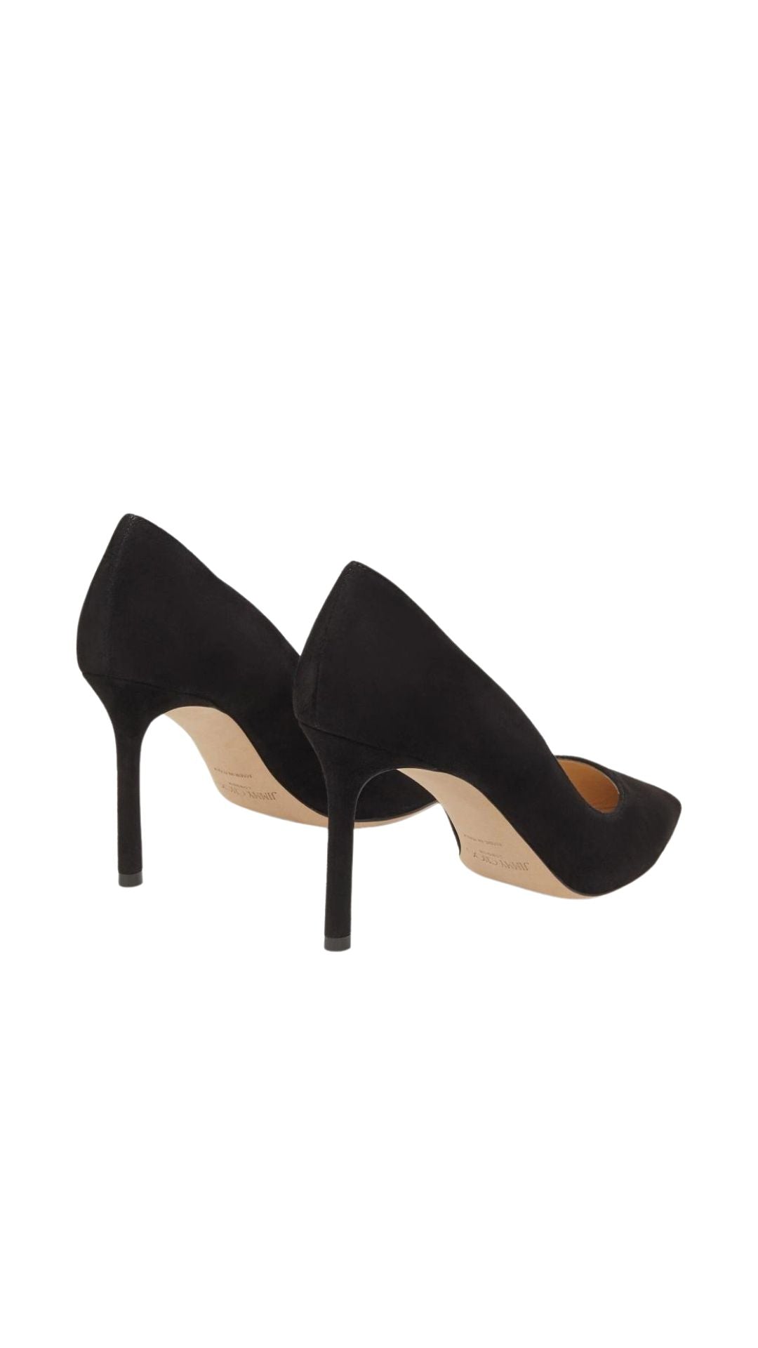 Zapatos de tacón de aguja Romy 85 de ante negros