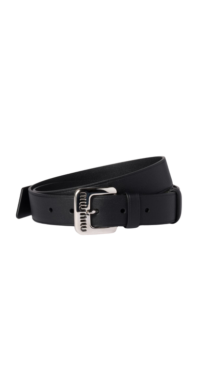 Nappa Leather Belt in Black