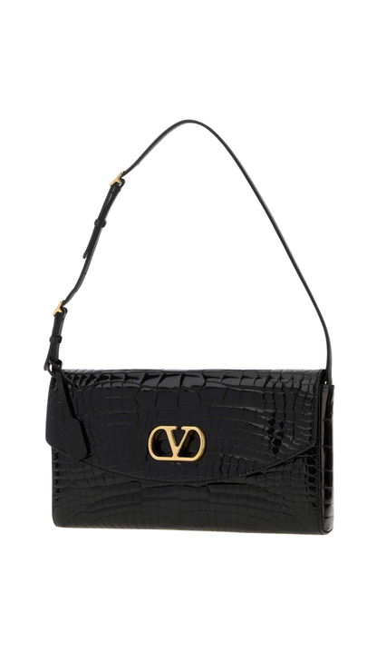 Deva Small Shoulder Bag in Black