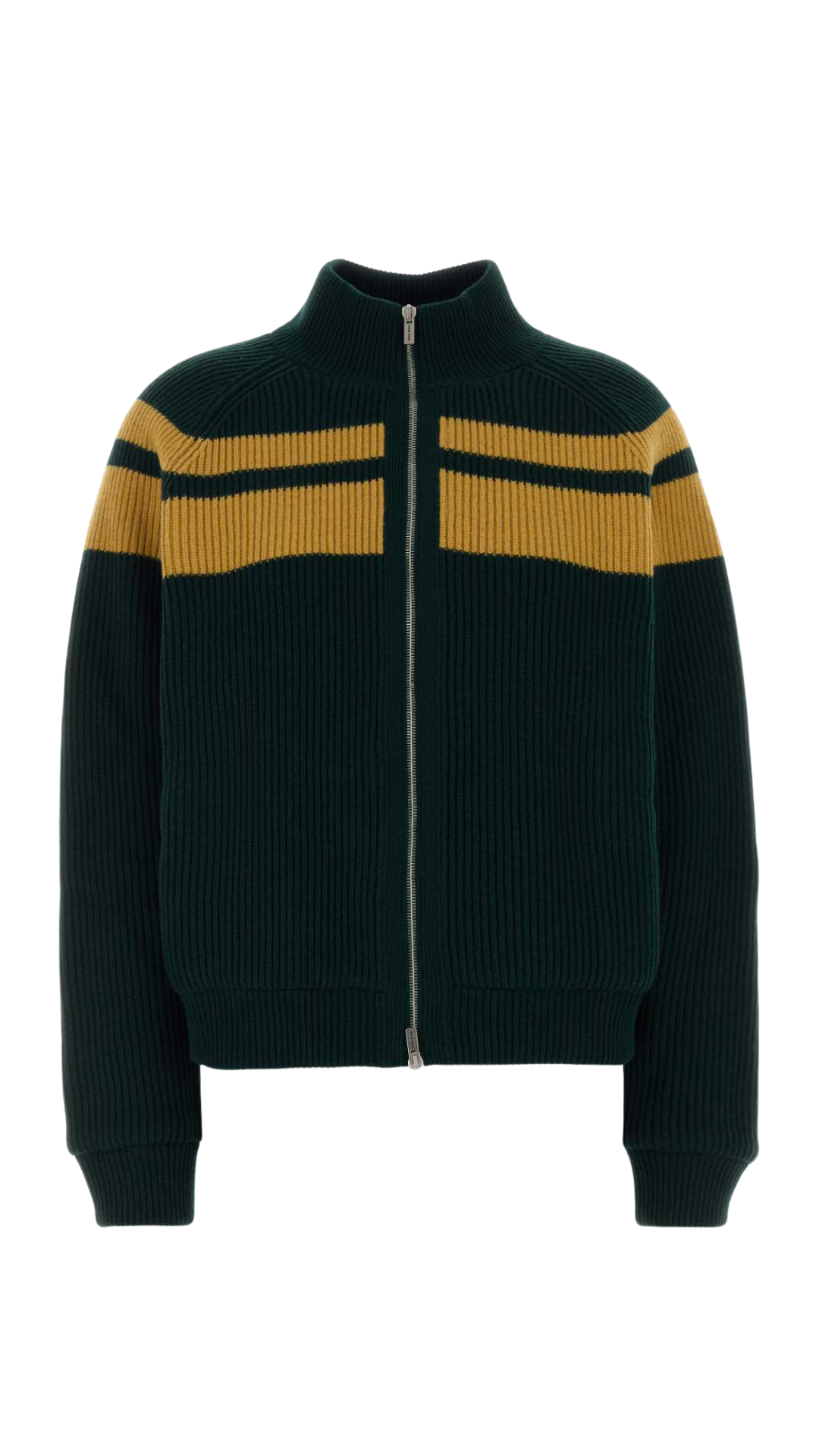 Cotton Cardigan in Green/Yellow