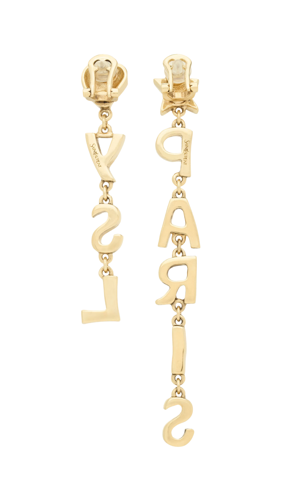 Paris Drop Earrings in Patinated Gold Metal