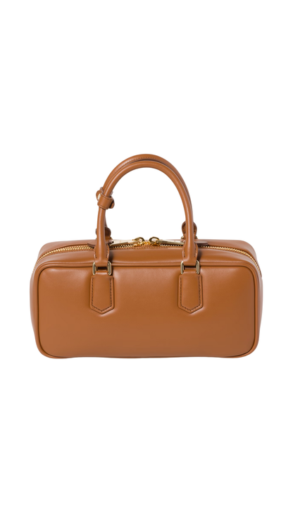Arcadie Leather Bag in Cognac