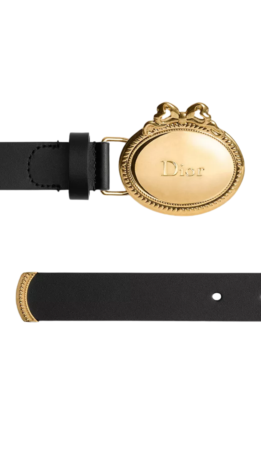 Dior Médaillon Belt in Black Smooth Calfskin, 25 MM