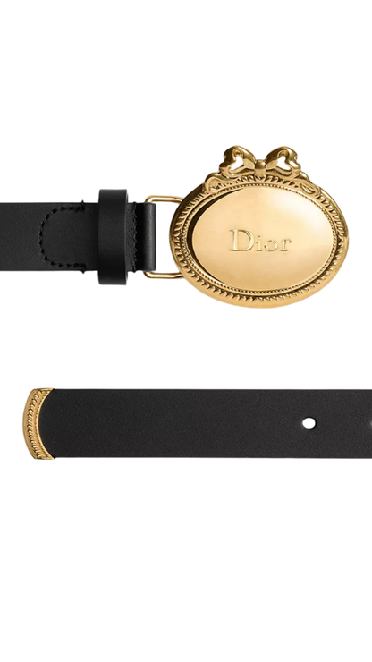 Dior Médaillon Belt in Black Smooth Calfskin, 25 MM