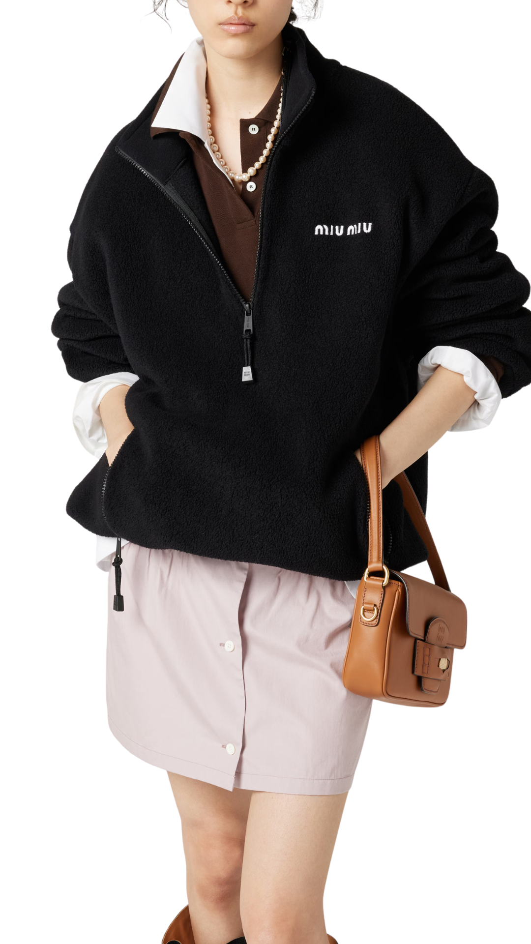Fleece Sweatshirt in Black