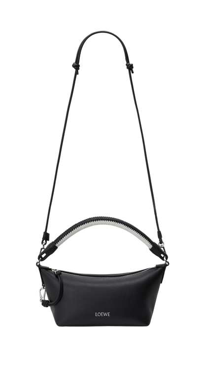 Cala Mini Bag in Mellow Nappa Lambskin in Black/Soft White
