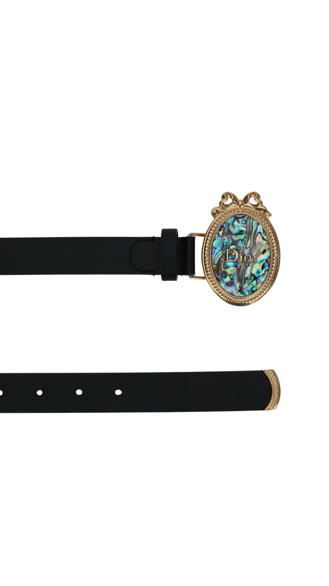 Dior Médaillon Belt in Black Smooth Calfskin