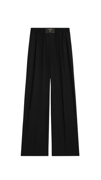 Trousers in Light Wool Cloth in Black