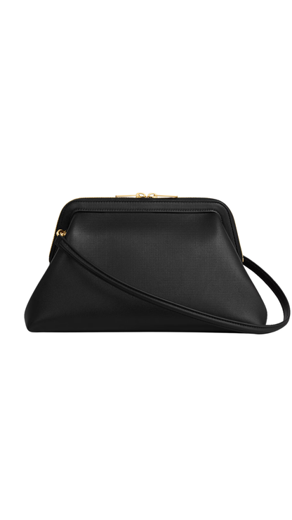 Small Doctor's Pouch in Black Supple Natural Calfskin